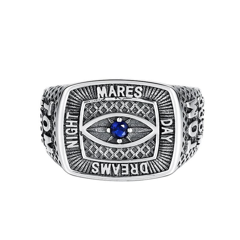 Sophisticated men's 925 sterling silver ring with eye-catching design