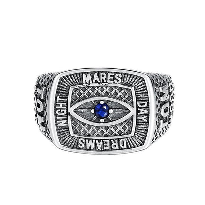 Sophisticated men's 925 sterling silver ring with eye-catching design