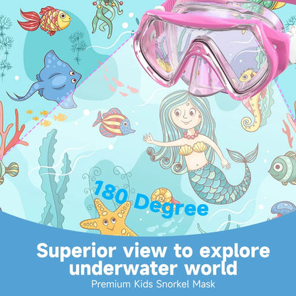 Premium Kids Snorkel Mask with Nose Cover for Safe and Enjoyable Underwater Exploration