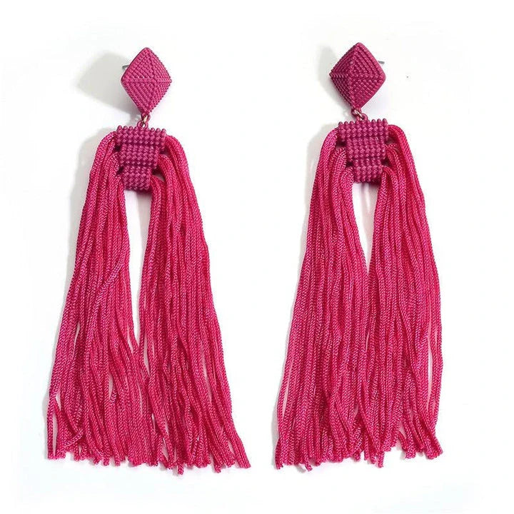 Elegant Bohemian Tassel Earrings with vintage-inspired charm and sophisticated metal finishes