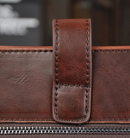 Stylish Men's Shoulder Messenger Bag with Korean-inspired Design, Crafted from Durable PU Leather