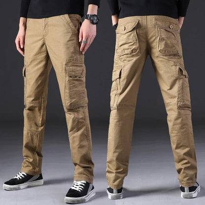 Trendha men's outdoor casual cotton trousers with multiple pockets in a variety of colors and sizes