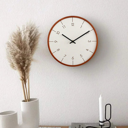 Elegant Decorative Wooden Wall Clock with a sleek, modern design and mute quartz movement for quiet timekeeping