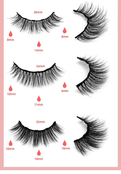 Magnetic Eyelash and Eyeliner Duo Set - natural-looking false lashes, magnetic eyeliner, and eyelash tweezers for easy, glamorous eye makeup application