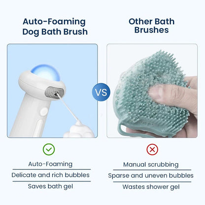 Automatic pet foam bath dispenser with white color and large 400ml capacity for convenient and hassle-free pet grooming