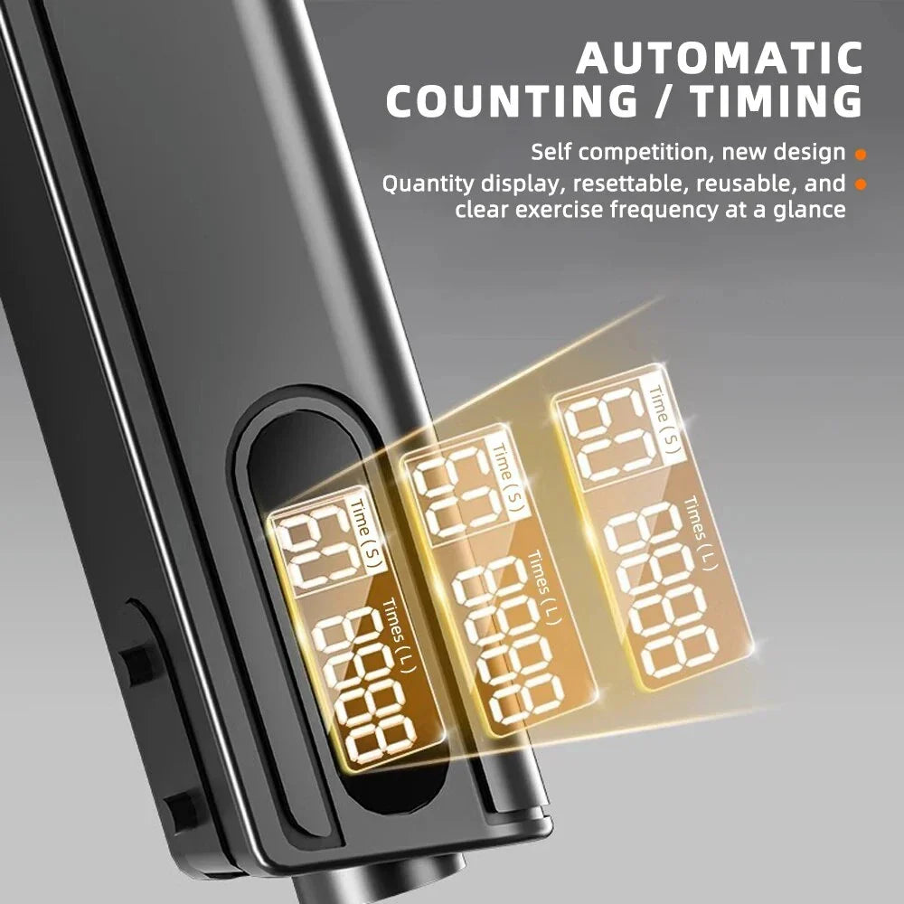 Adjustable electronic hand grip strengthener with digital counter, designed for fitness arm, wrist, and finger training