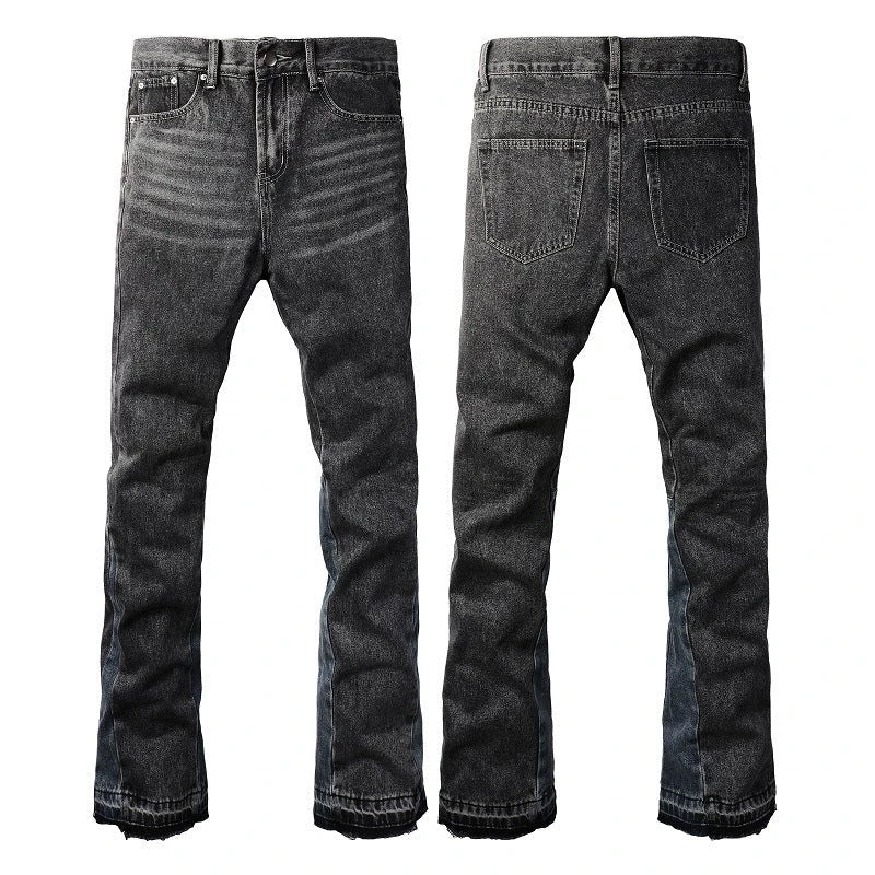 Fashionable men's retro jeans in vibrant colors, featuring a zipper fly and a variety of sizes and color options.