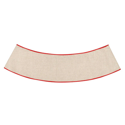 Foldable Christmas tree skirt with decorative elk design, made of high-quality linen for a cozy, inviting holiday atmosphere.