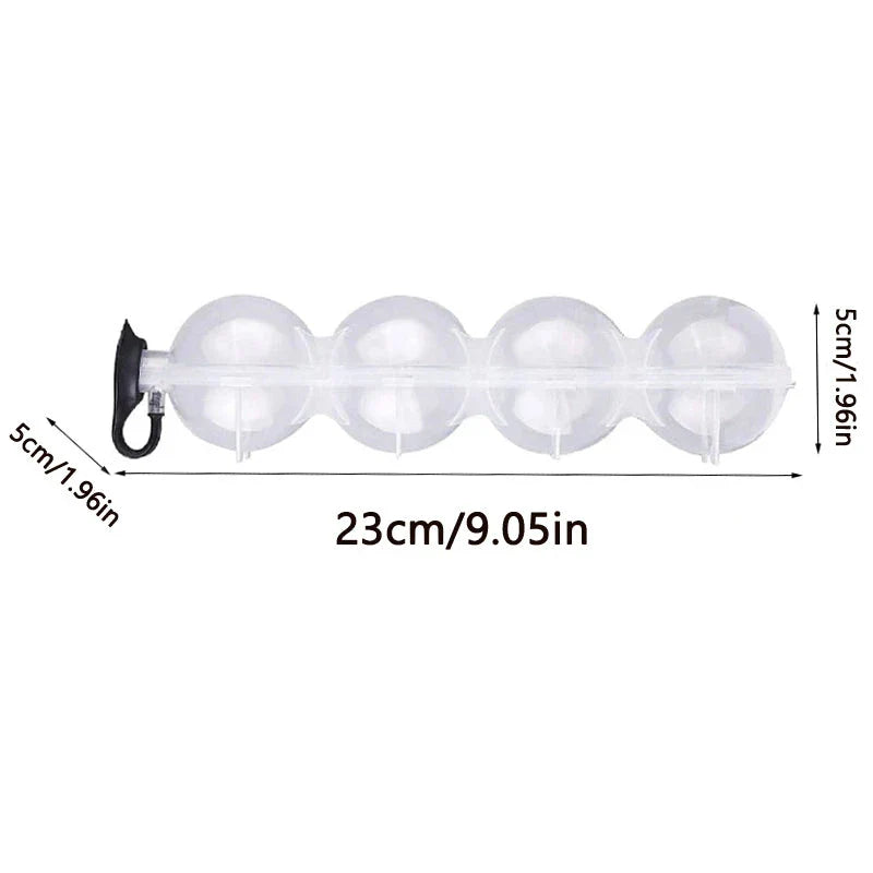 4-Hole Ice Ball Mold for Whiskey, Cocktails, and Other Chilled Drinks