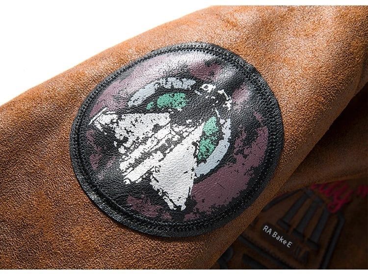 Cozy lambswool fleece-lined suede jacket in classic black and brown colors