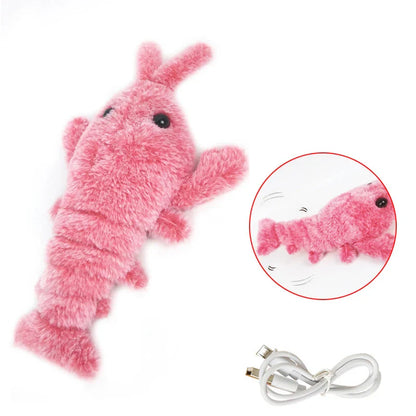 Electric Jumping Shrimp USB Charging Simulation Lobster Plush Toy - a soft, durable, and interactive toy that brings joy and wonder to your home