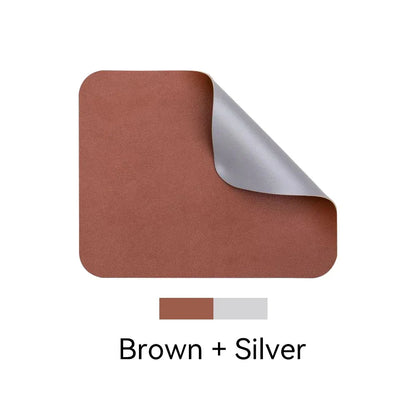 Vibrant Dual-Sided Waterproof Mouse Pad with Pink and Silver Color Options for a Stylish and Functional Desk Accessory