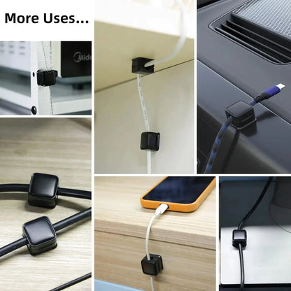Premium Magnetic Cable Organizer with one-handed magnetic clamping and 60° rotating shaft for easy cord management