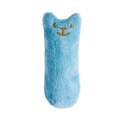 Cozy cotton-gray plush toy filled with catnip for playful cats