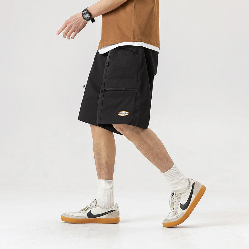 Hhomeenjoy US Versatile Mountain Vintage Workwear Shorts with Handy Pockets
