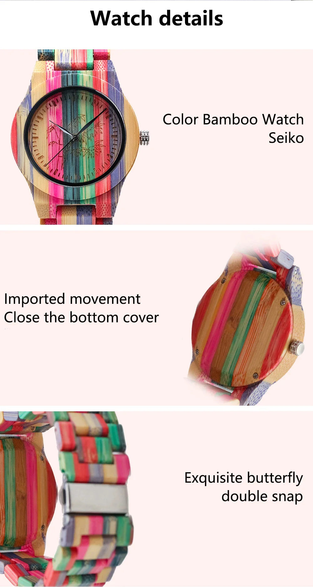 Stylish Quartz Bamboo Wood Watch - A unique and eco-friendly timepiece with a sleek design and reliable quartz movement