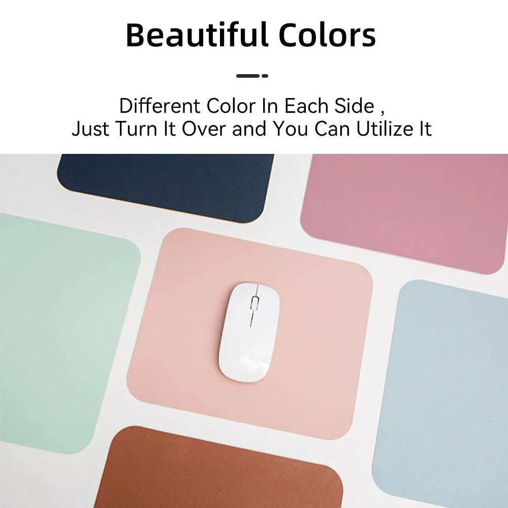 Vibrant Dual-Sided Waterproof Mouse Pad with Pink and Silver Color Options for a Stylish and Functional Desk Accessory