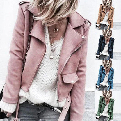Premium suede button-down jacket with a slim, tailored fit and a classic British-inspired design