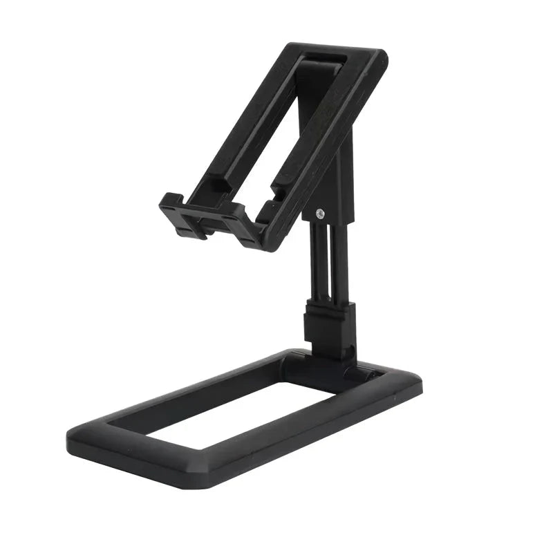 Adjustable and foldable phone stand made of durable aluminum alloy and silicone pads for hands-free convenience
