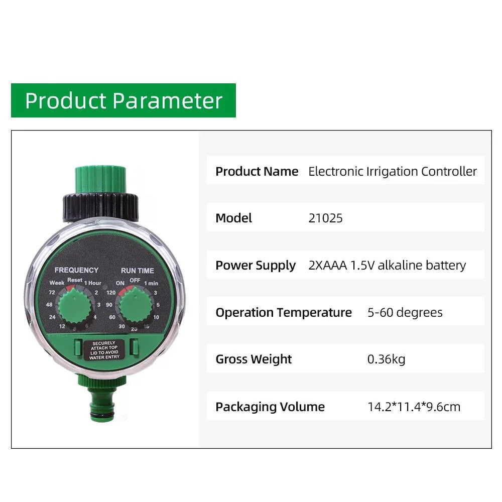 Automatic Garden Watering Timer with Digital Control for Effortless Gardening and Healthy Plants