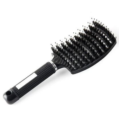 Curved Bristle Massage Comb for Detangling, Scalp Stimulation, and Healthy Hair Growth