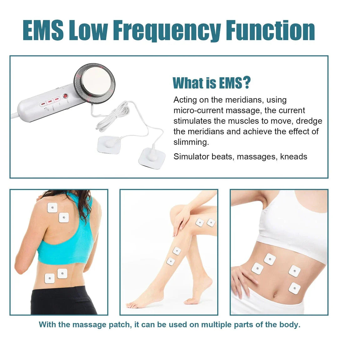 Ultrasonic EMS Infrared Body Shaper and Facial Lifter - Comprehensive Beauty Device for Skin Tightening, Muscle Toning, and Facial Lifting