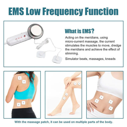 Ultrasonic EMS Infrared Body Shaper and Facial Lifter - Comprehensive Beauty Device for Skin Tightening, Muscle Toning, and Facial Lifting