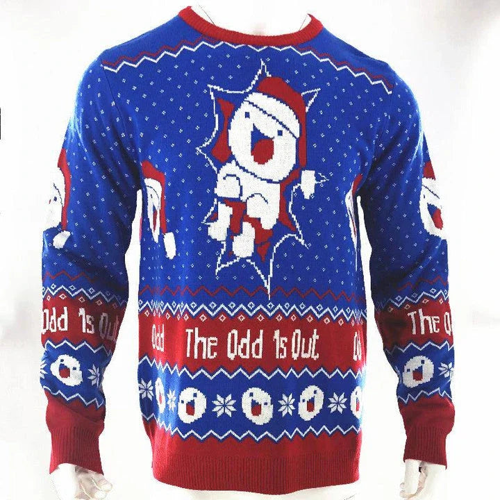 Stylish men's round neck Christmas sweater in various festive colors