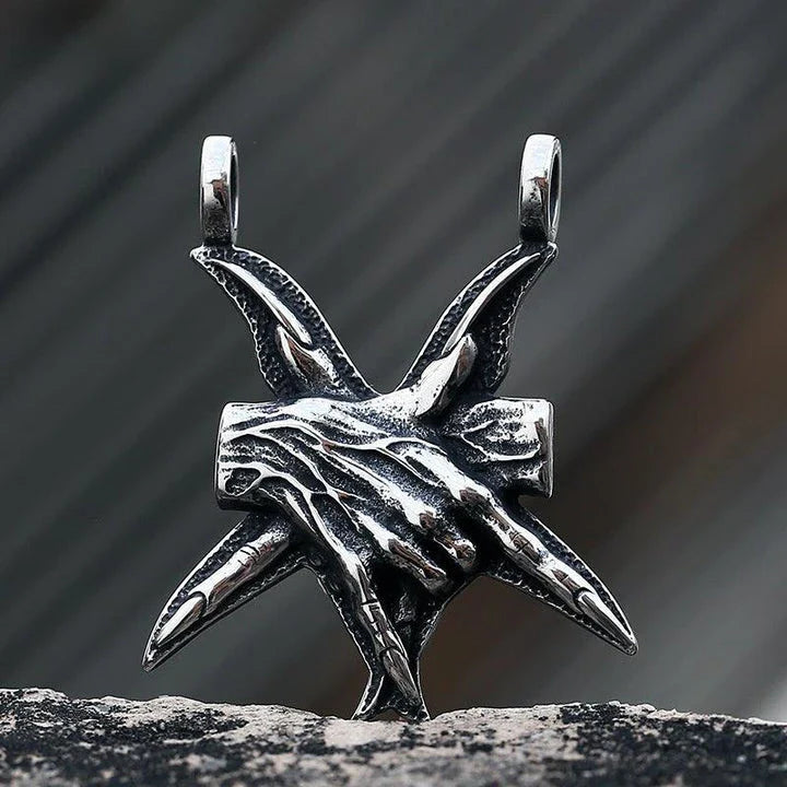 Titanium Steel 3D Pendant Necklace with Adjustable Chain for Men and Women