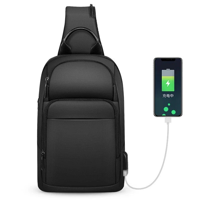 Premium Waterproof Crossbody Bag for Men - Functional Oxford Fabric Design