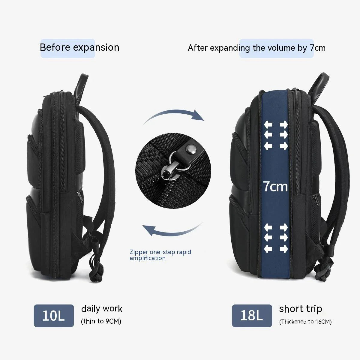 Durable and stylish men's backpack with large 31-liter capacity, made from high-quality Oxford cloth for water resistance and breathability.