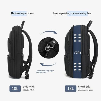 Durable and stylish men's backpack with large 31-liter capacity, made from high-quality Oxford cloth for water resistance and breathability.