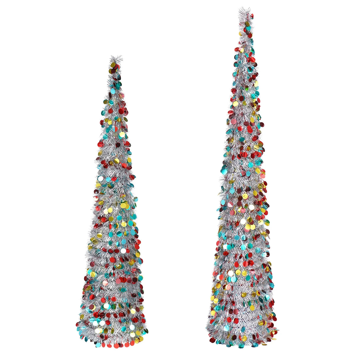 Colorful Retractable Folding Christmas Tree Decorative Ornaments for Festive Holiday Decor