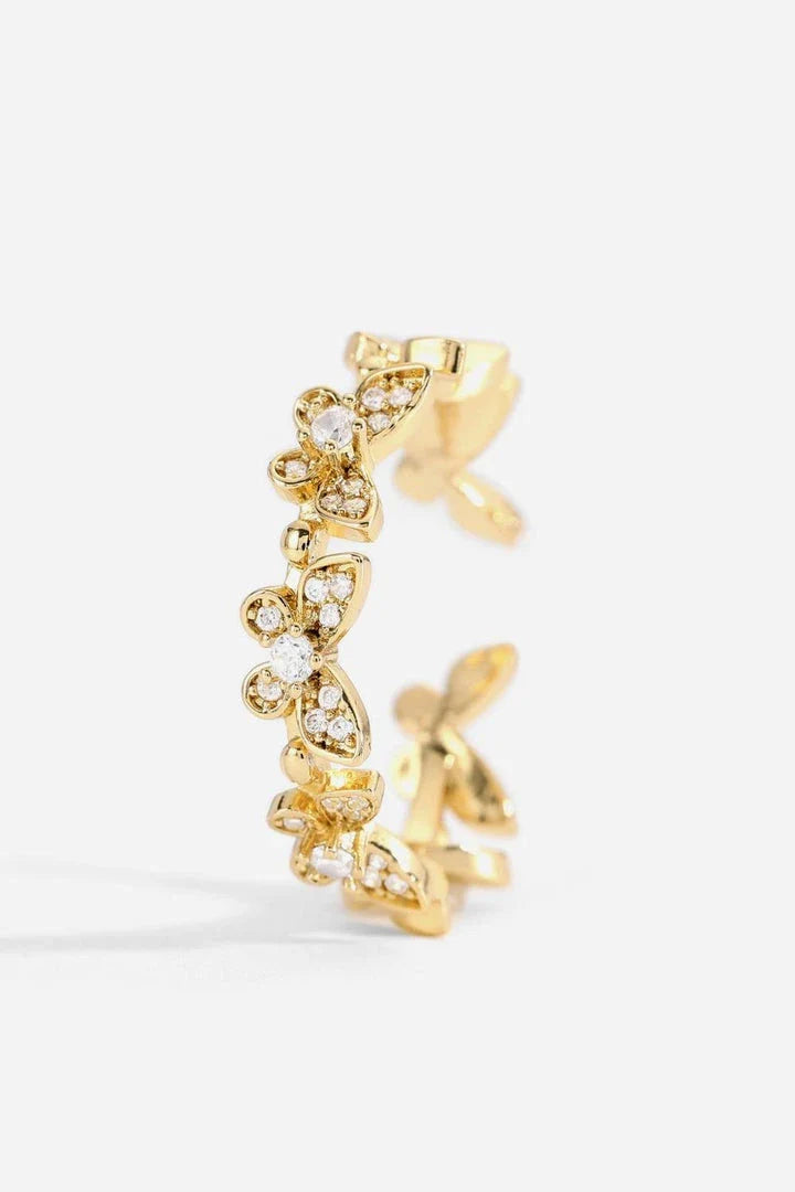 Hhomeenjoy Gorgeous Butterfly-Themed Titanium Steel Open Ring