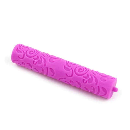 3-piece decorative rolling pin set with floral and star patterns, made of high-quality plastic for easy baking and cleaning