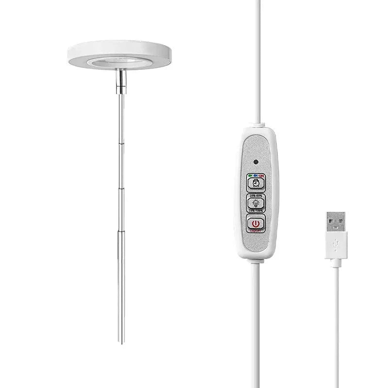 Adjustable LED Angel Ring Grow Light with Timer for Indoor Plants