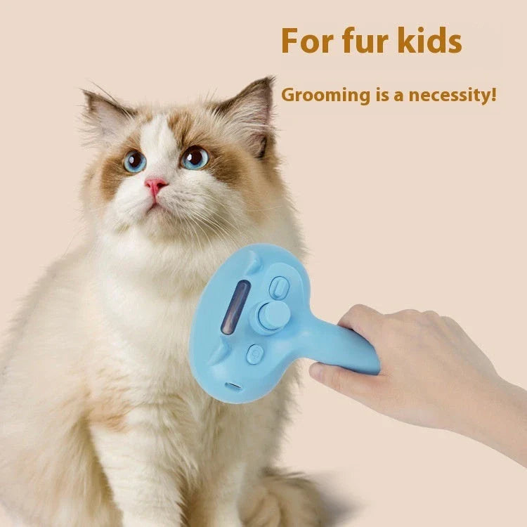 Rechargeable Pet Hair Removal Comb with Spray Cleaner - Effortlessly remove stubborn pet hair and keep your furry friend's coat fresh and healthy.