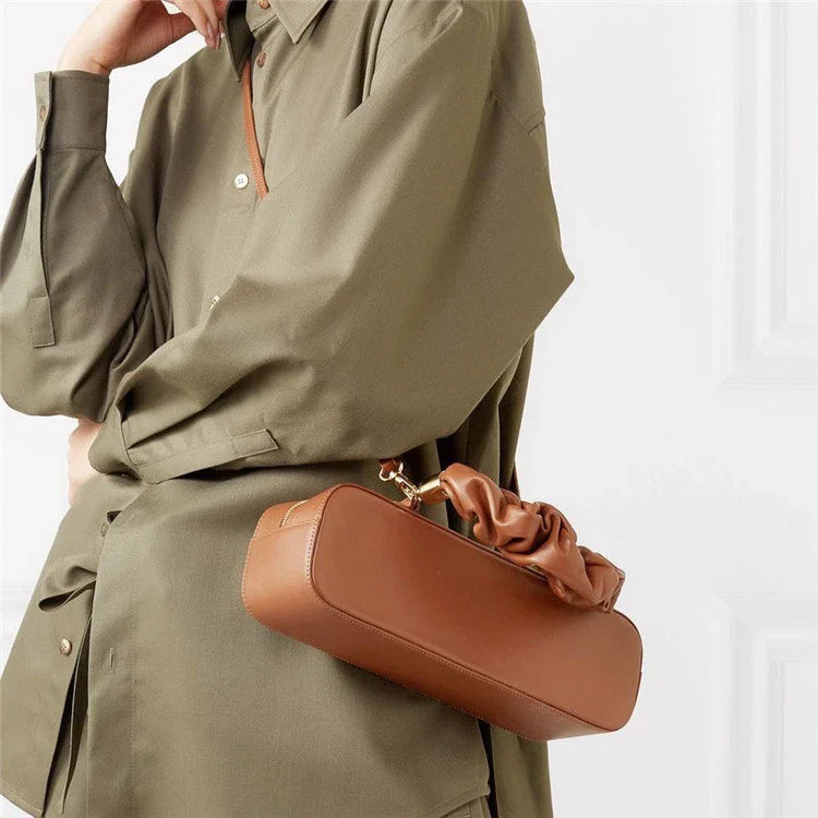 Chic Long Shoulder Diagonal Bag in Beige, Black, Dark Green, and Brown Colors