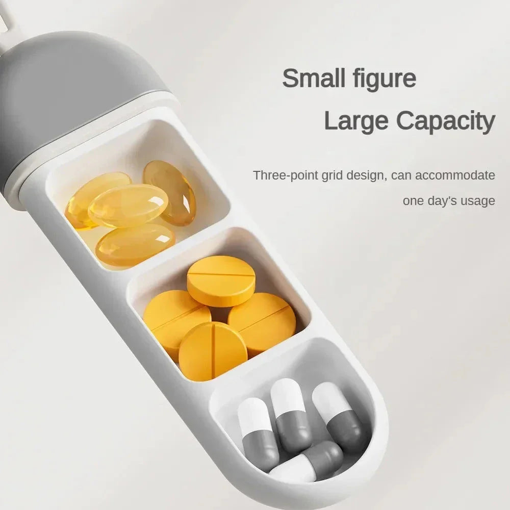 Compact Portable Daily Pill Organizer - Durable Medicine Dispenser for Convenient Medication Management