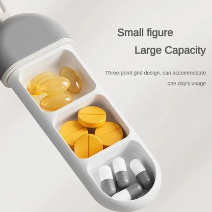 Compact Portable Daily Pill Organizer - Durable Medicine Dispenser for Convenient Medication Management