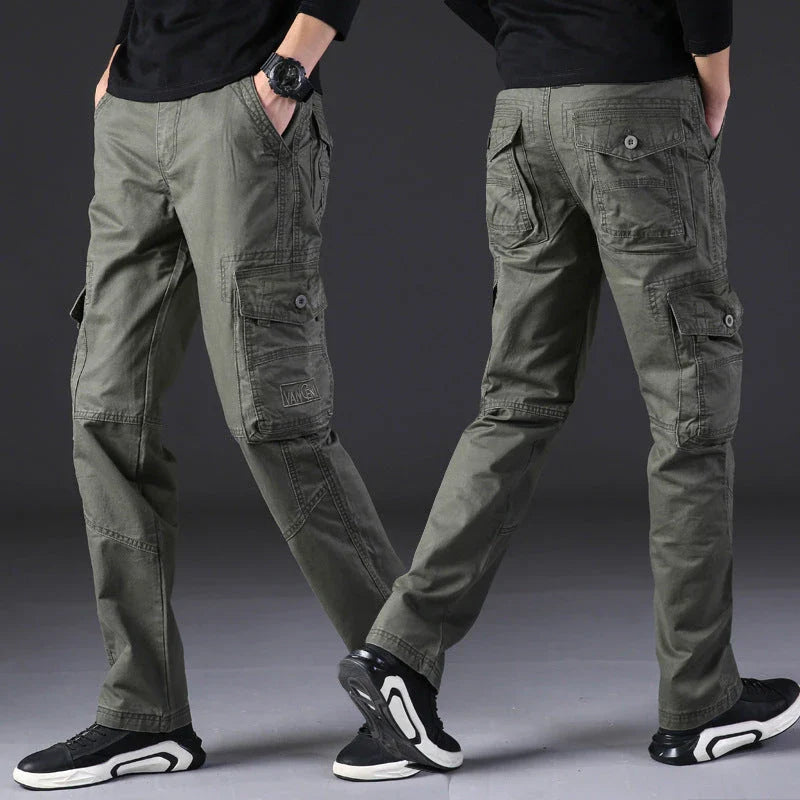 Trendha men's outdoor casual cotton trousers with multiple pockets in a variety of colors and sizes