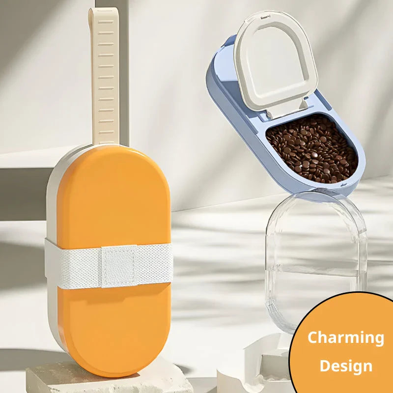 Adorable ice cream-shaped pet food and water storage cup made of durable plastic for small to medium-sized pets