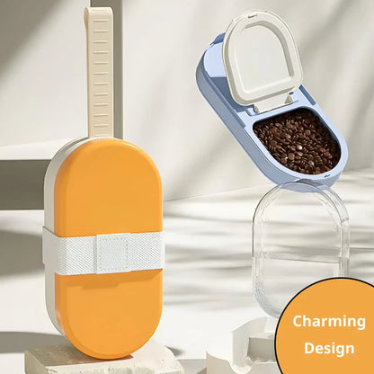 Adorable ice cream-shaped pet food and water storage cup made of durable plastic for small to medium-sized pets