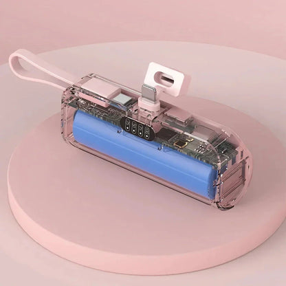 Compact 10000mAh wireless power bank with dual charging ports, fast charging, and portable design