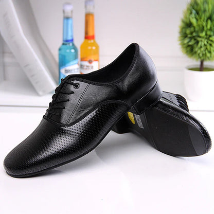Premium microfiber leather dancing shoes with wear-resistant sole for optimal grip and comfort