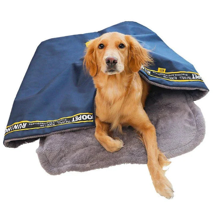 Cozy and Durable Waterproof Dog Bed with Plush Sleeping Surface in Multiple Sizes