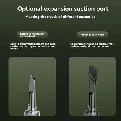 Powerful cordless car vacuum cleaner with high suction power, versatile accessories, and compact design for effortless car interior cleaning
