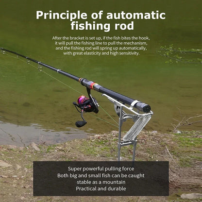 Automatic Sea Fishing Rod Holder with Stainless Steel Construction and Universal Turret Design