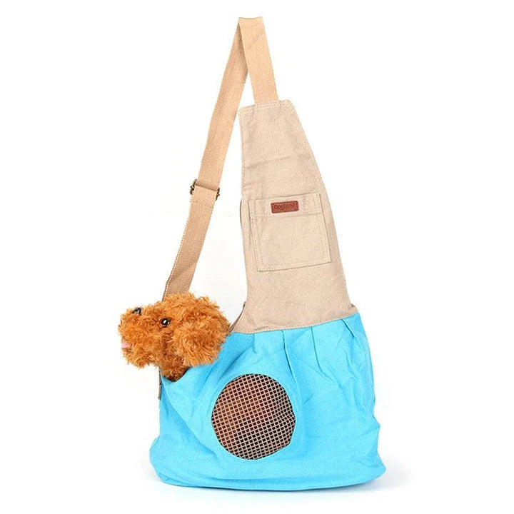 Hhomeenjoy Breathable Canvas Crossbody Carrier for Pets