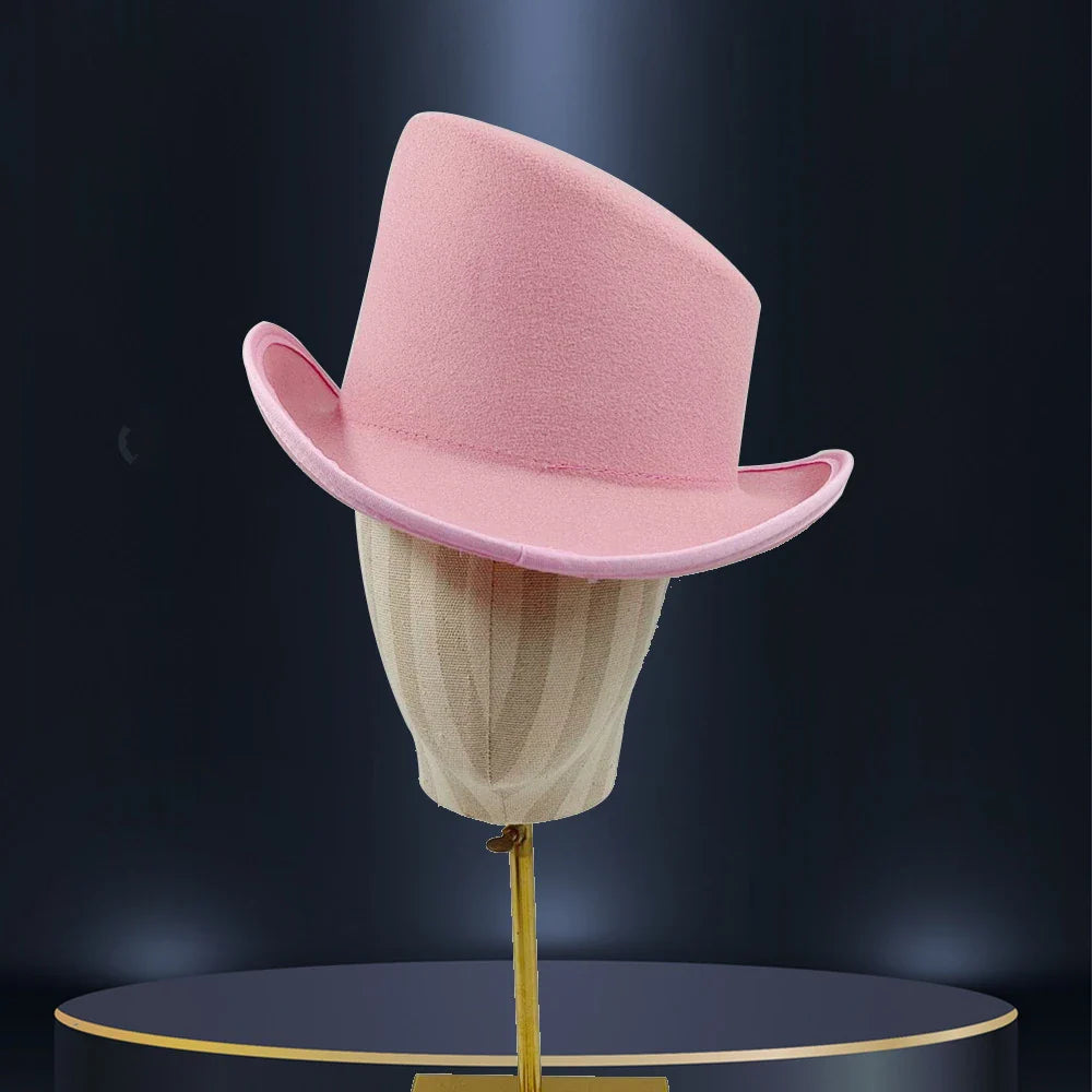 Soft, wool flat top roll brim hat in a variety of colors for men, perfect for autumn and winter wear